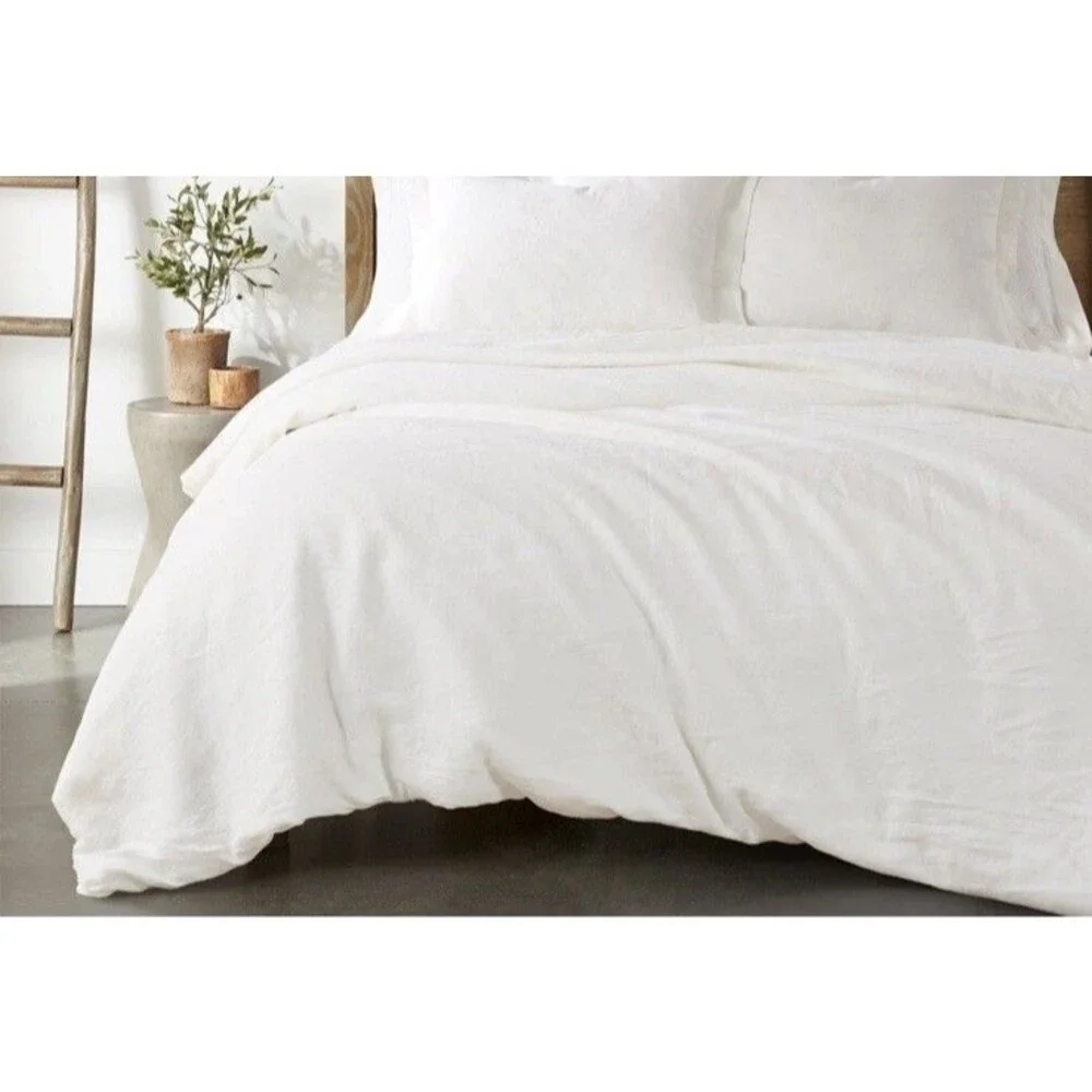 Levtex Home French Flax Washed Linen Queen Duvet Cover